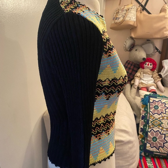 Vintage CHRISTIAN LACROIX,BAZAR abstract pattern,cardigan sweater like new - Picture 8 of 15